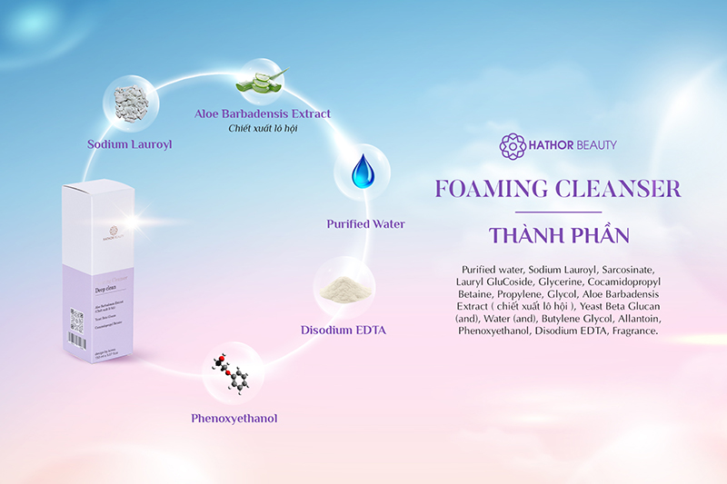 FOAMING CLEANSER 6 thành phần foaming cleanser