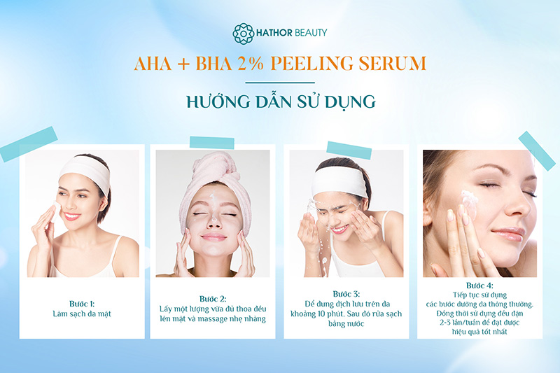 hướng dẫn sử dụng AHA+BHA 2%