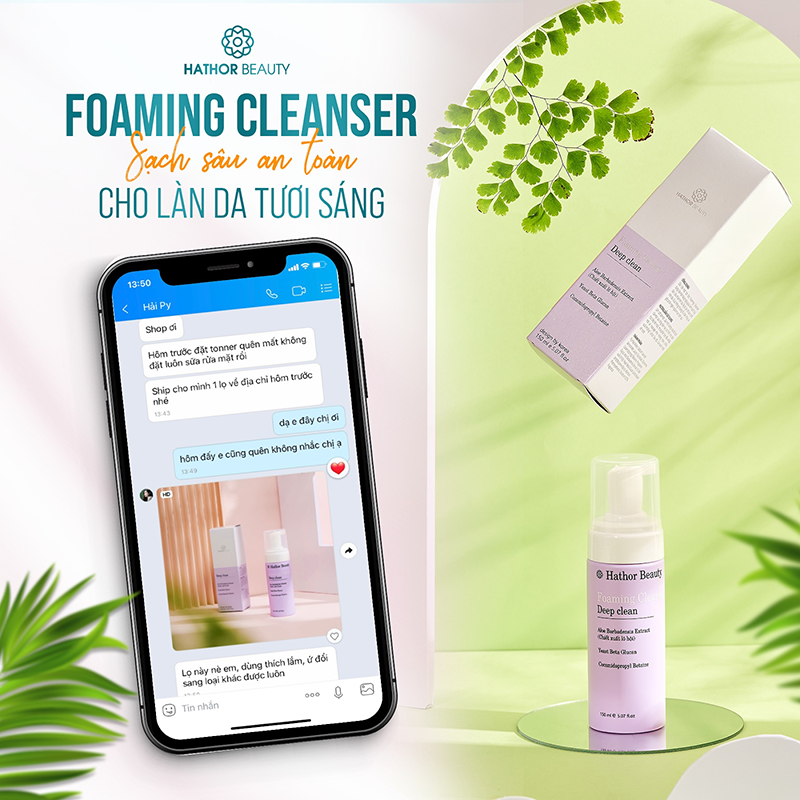 Quy trình dưỡng da ban ngày đúng chuẩn chuyên gia từ Hathor Beauty 4 sữa rửa mặt Foaming Cleaser